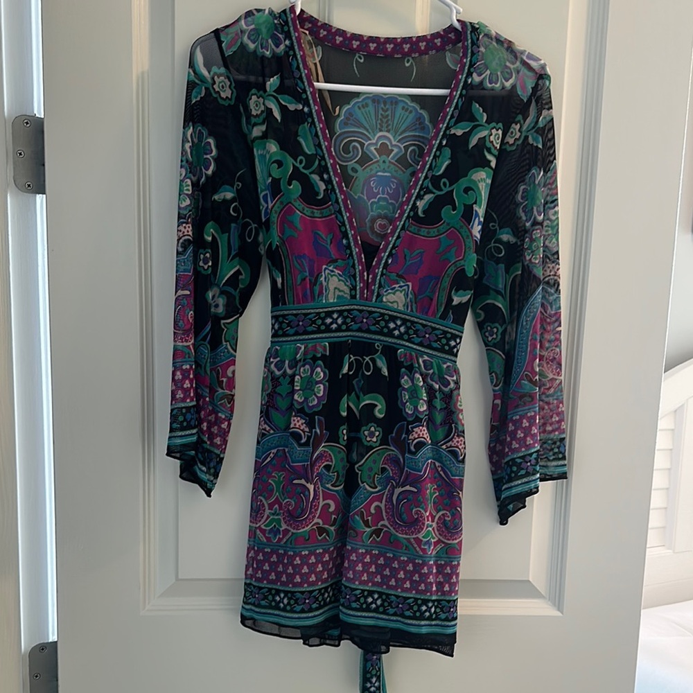 Bohemian Floral V-Neck Dress